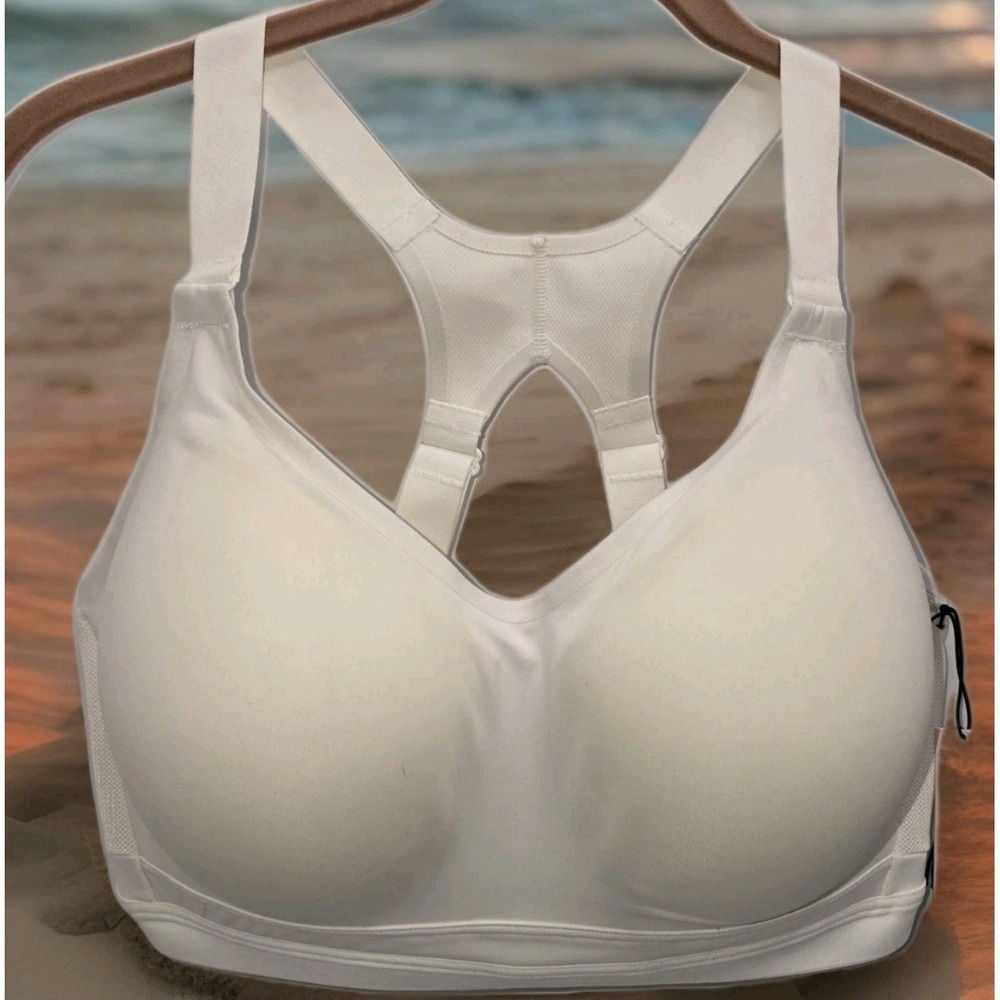 VSX Incredible Max Sports Bra 36DDD White High Support Workout Activewear NWT